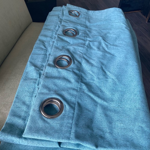 Teal blackout curtains - Picture 1 of 9